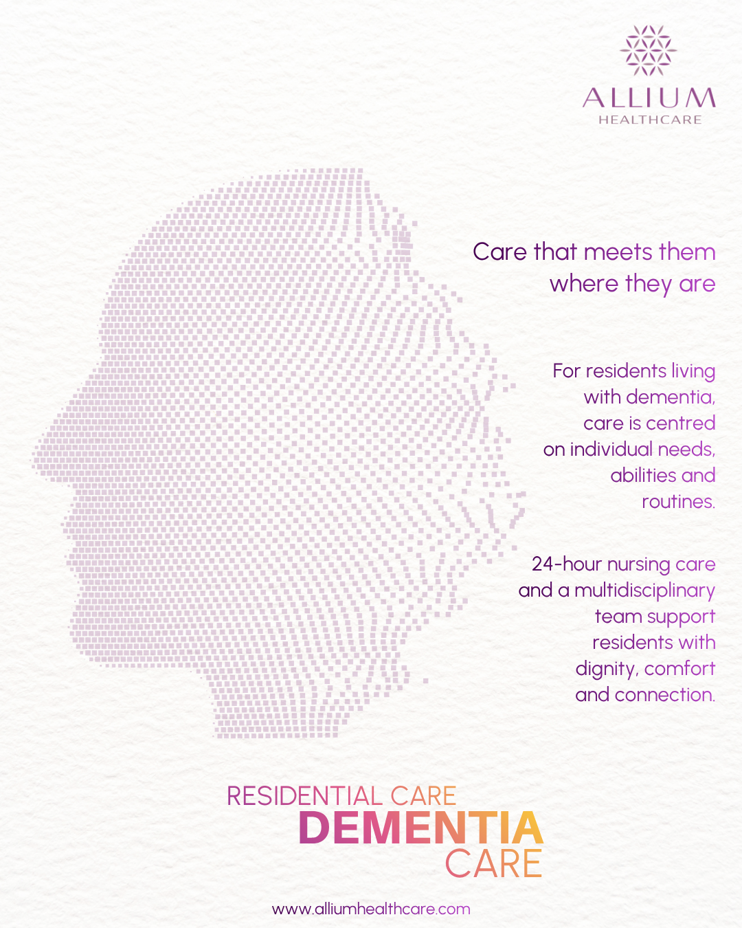 Residential dementia care at Allium Healthcare