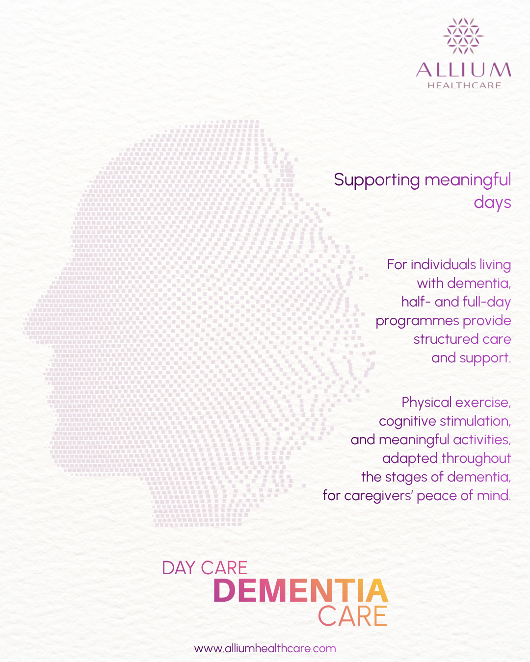 Dementia day care at Allium Healthcare