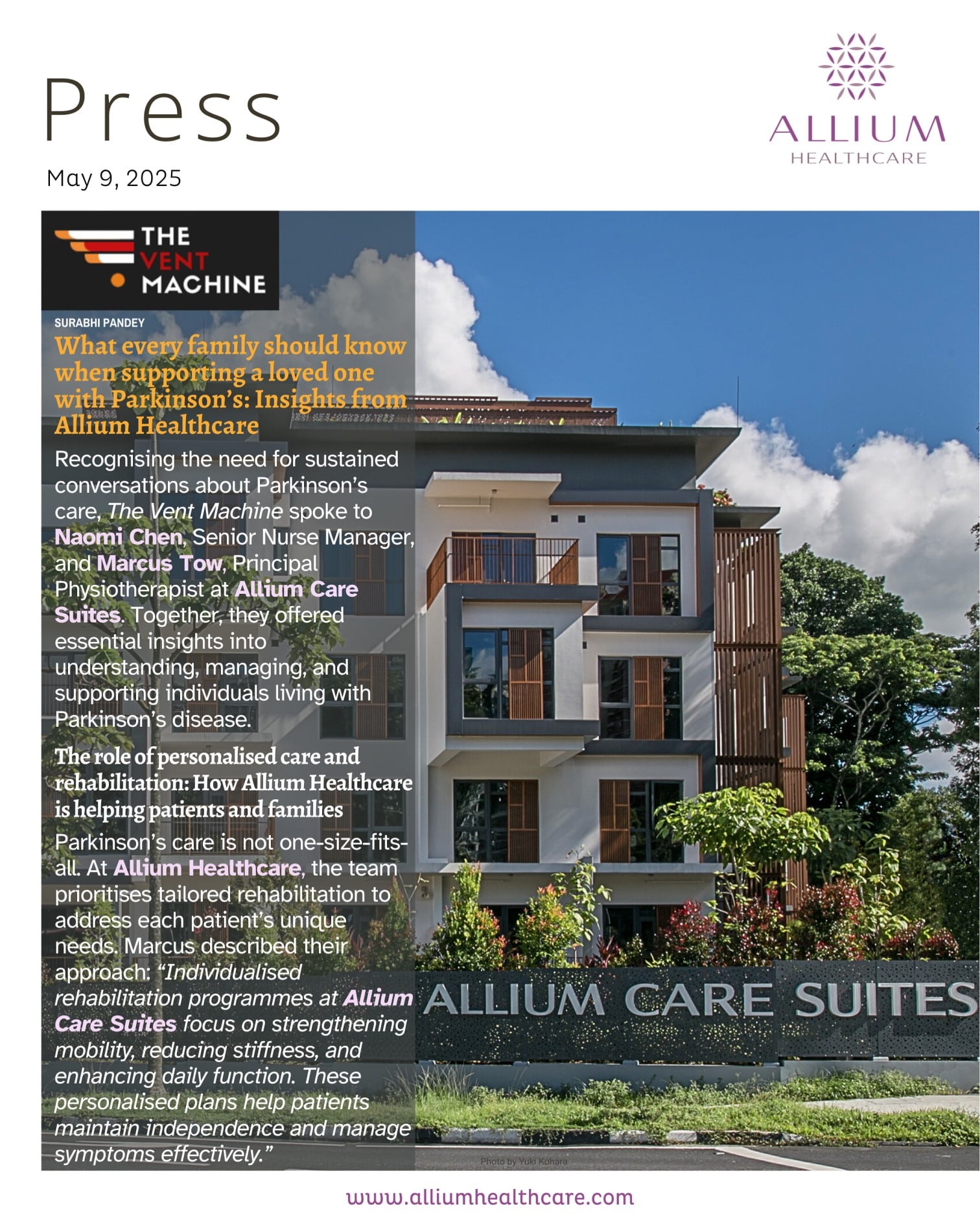 What every family should know when supporting a loved one with Parkinson’s: Insights from Allium Healthcare